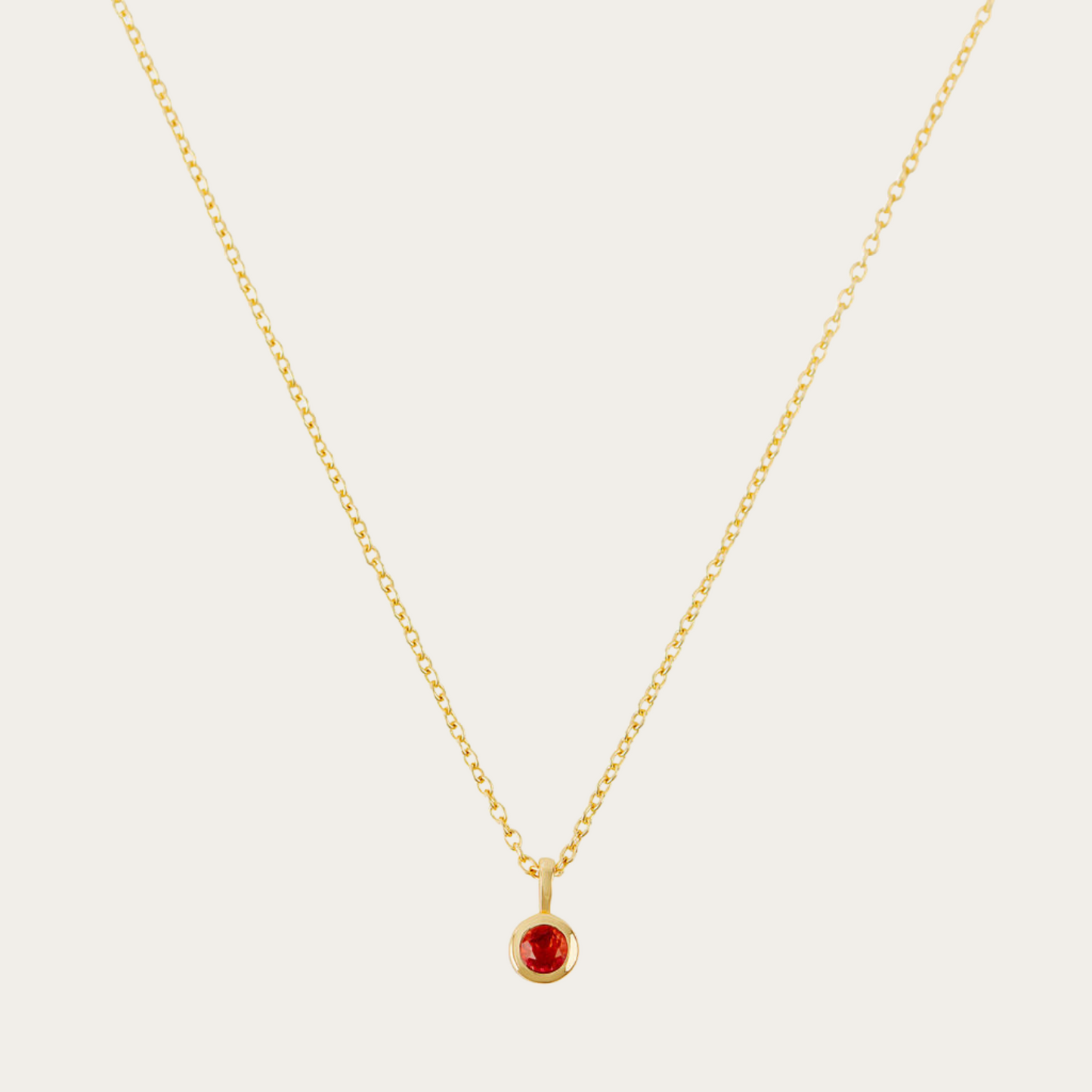 January birthstone necklace gold