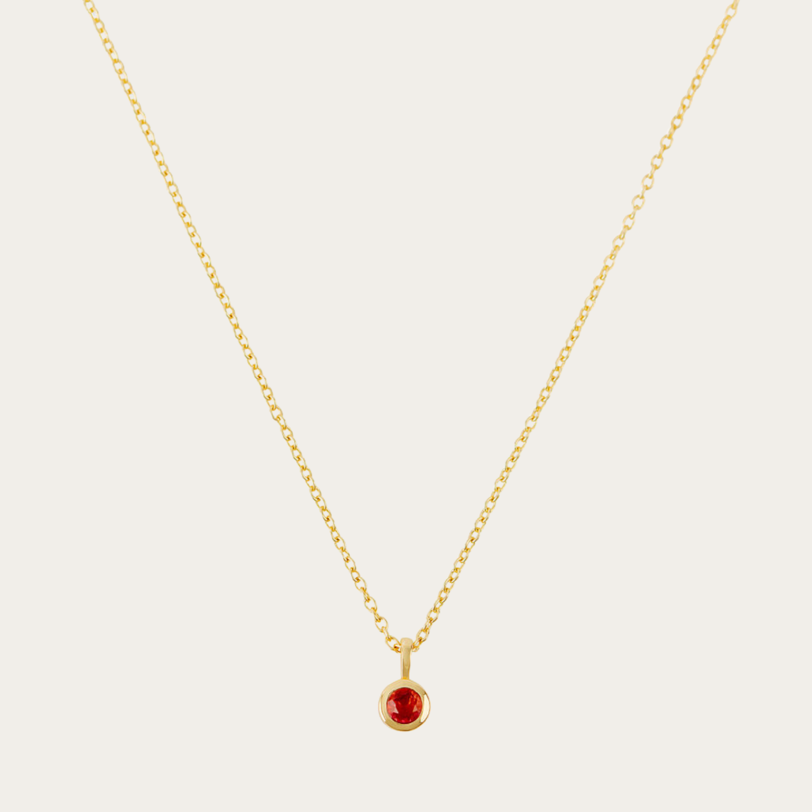 January birthstone necklace gold